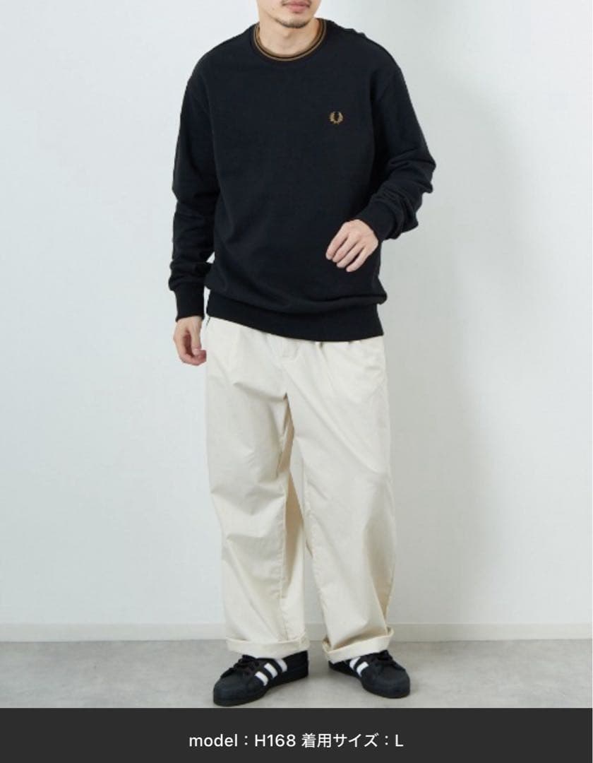 Fred Perry ブラック トレーナー Lサイズ