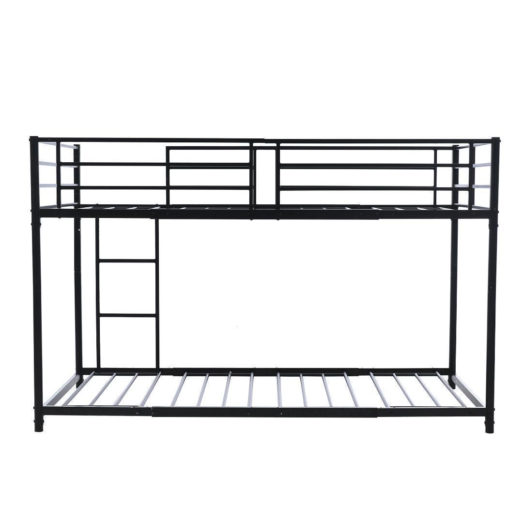 【新作】【ブラック】二段ベッド 2段ベッド スチール耐震 ベッド シングル社員寮