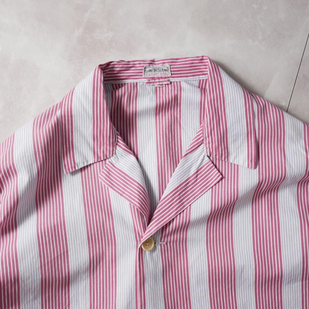 50s ユーロ パジャマ シャツ レッド 50