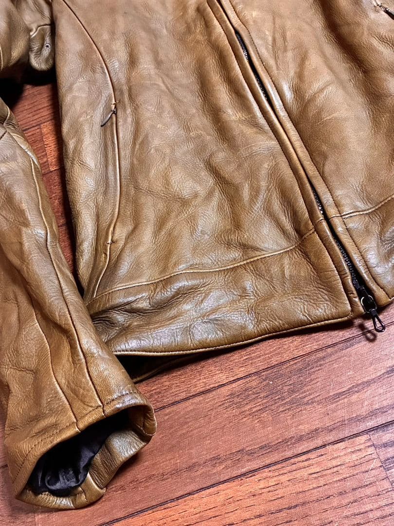 CIVILIZED レザージャケット カーキ リアルレザー 本革 1 S 超美品