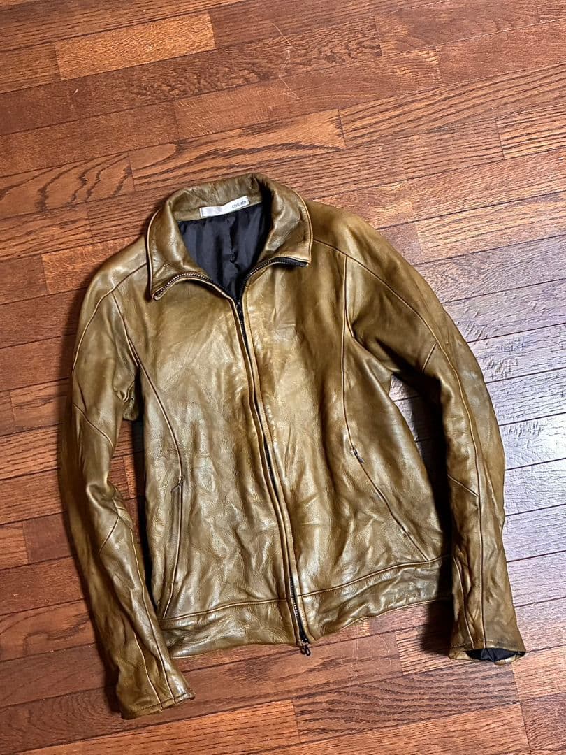CIVILIZED レザージャケット カーキ リアルレザー 本革 1 S 超美品