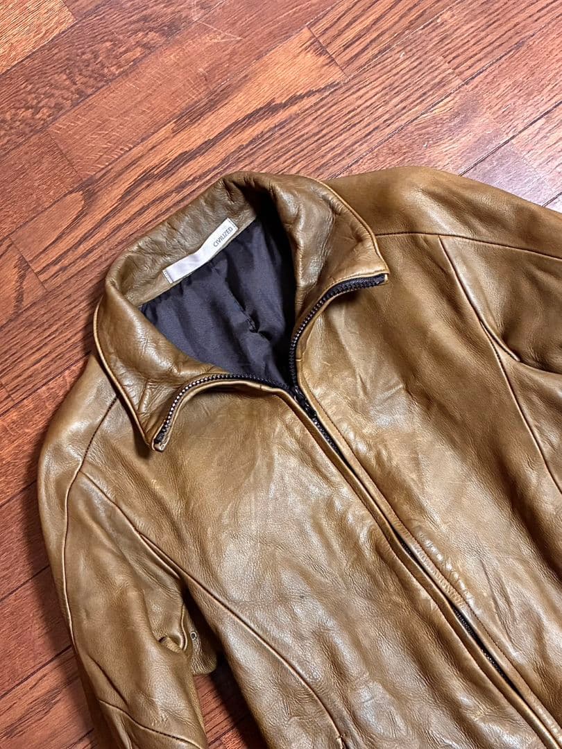 CIVILIZED レザージャケット カーキ リアルレザー 本革 1 S 超美品