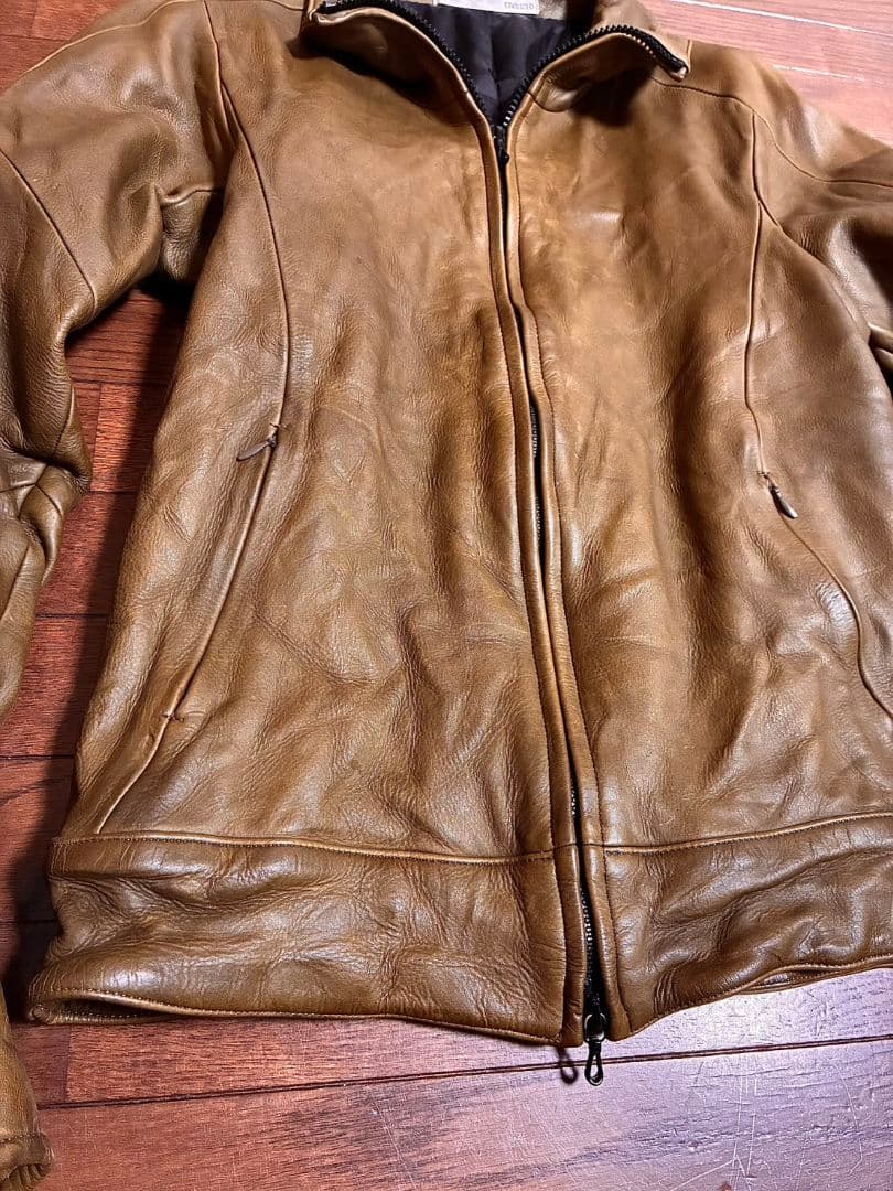 CIVILIZED レザージャケット カーキ リアルレザー 本革 1 S 超美品