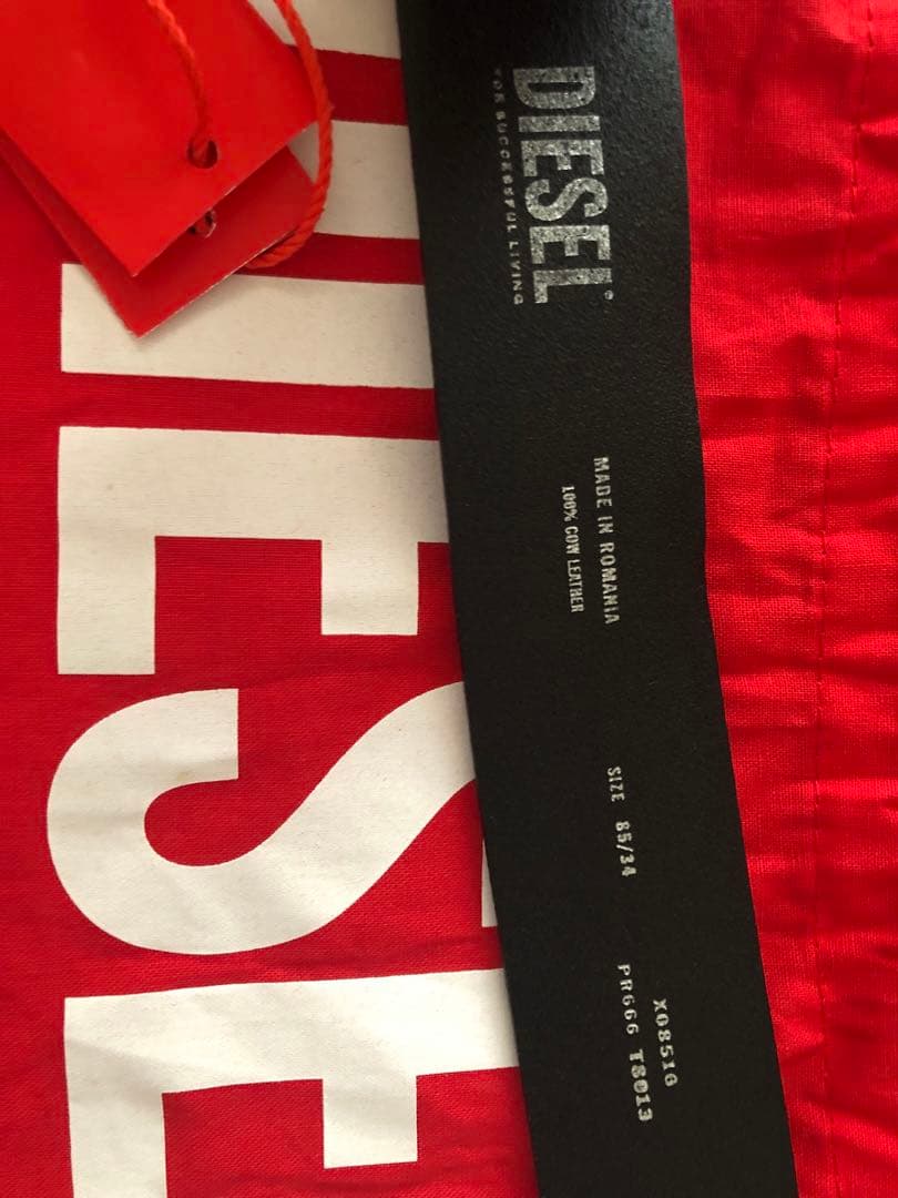 正規品　DIESEL レザーベルト　ブラック