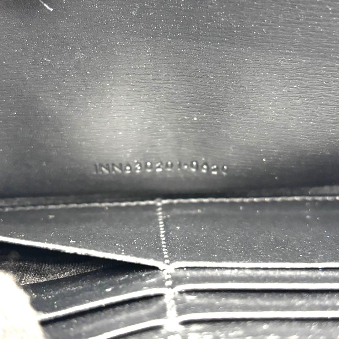 サンローラン 長財布 ラウンドファスナー カサンドラ YSL ロゴ ブラック