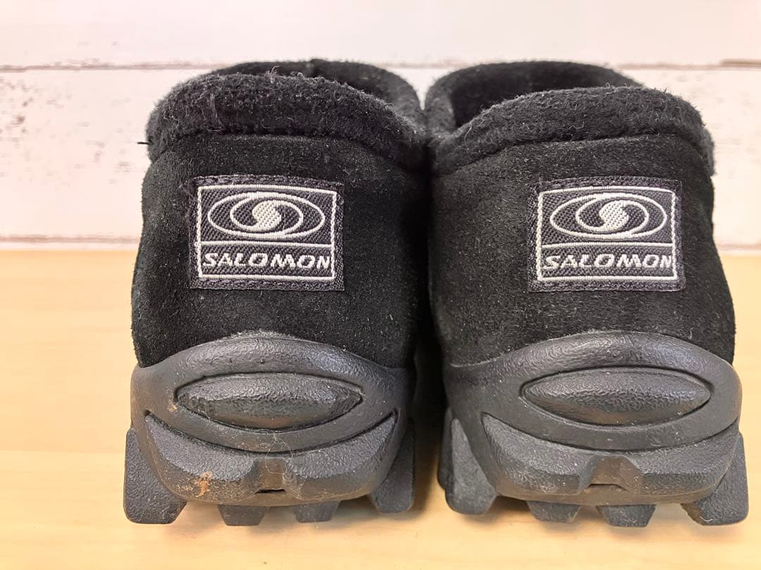 2/16まで限定 90sサロモン黒 スエード スノークロッグスリッポン