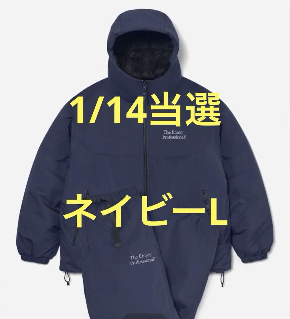 ENNOY PADDED NYLON SET UP NAVY サイズL