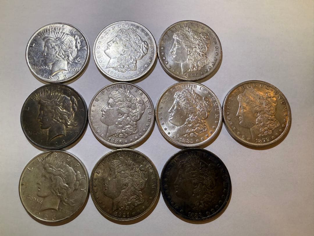 アメリカ モルガンダラー ピースダラー 銀貨