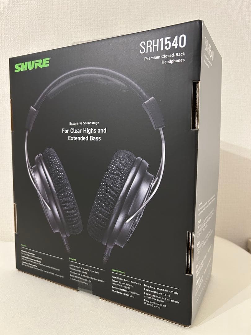 SHURE SRH1540 ヘッドフォン(新パッケージ)
