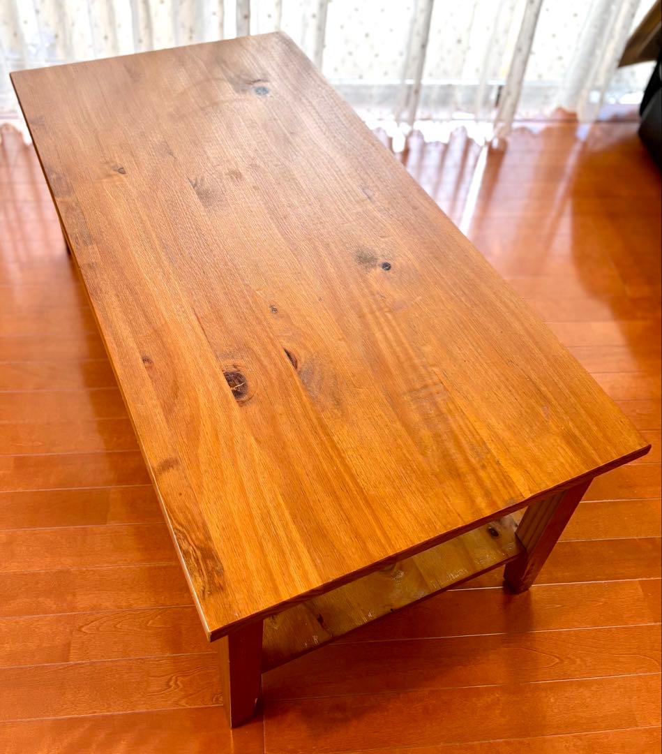 ローテーブル　センターテーブル　ニトリ　木目　リビングボード