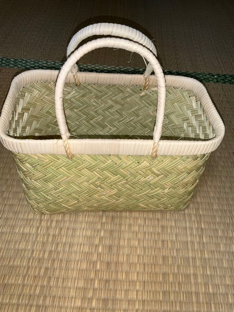 鳥越竹細工　市場かご　エコバッグ　ミニサイズ　一尺　新品　●特選●2個セット