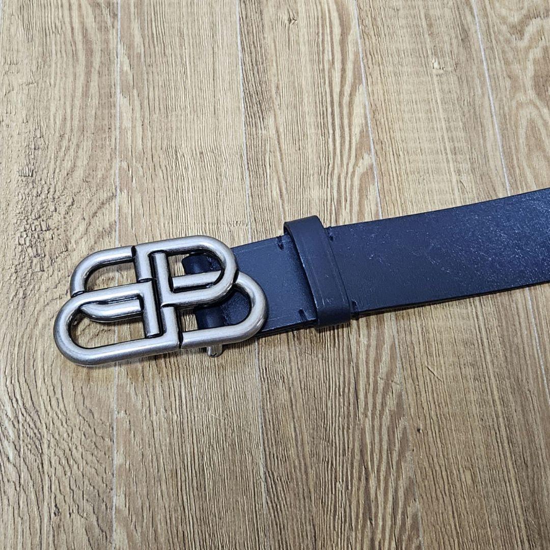 BALENCIAGA BBロゴ レザーベルト