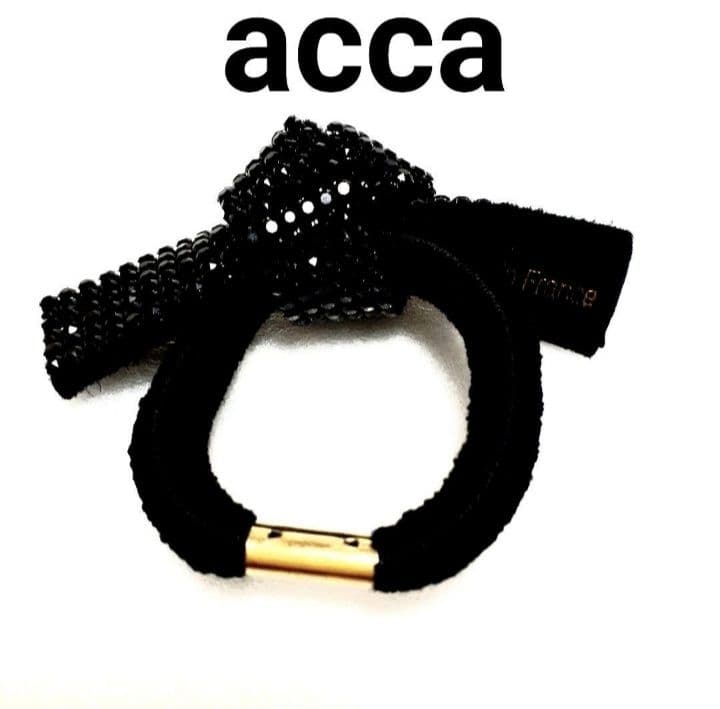 新品⭐acca 豪華 スワロフスキー☆6連 オードリードレスポニー ヘアゴム 黑
