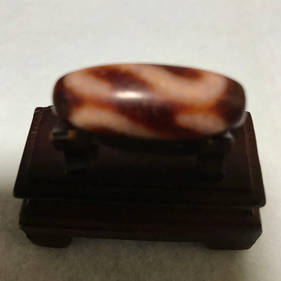 T*E様 超激レア珍品‼︎ 朱砂老礦石　金銭鈎天珠　三カ所　マニア向け