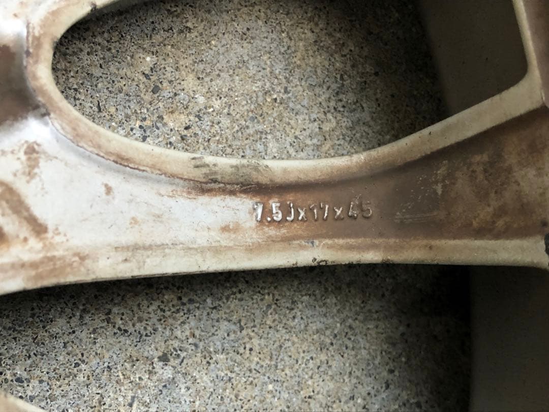 ボルボ純正7.5J×17×45 215/50R17アイスナビ6付ホイールセット