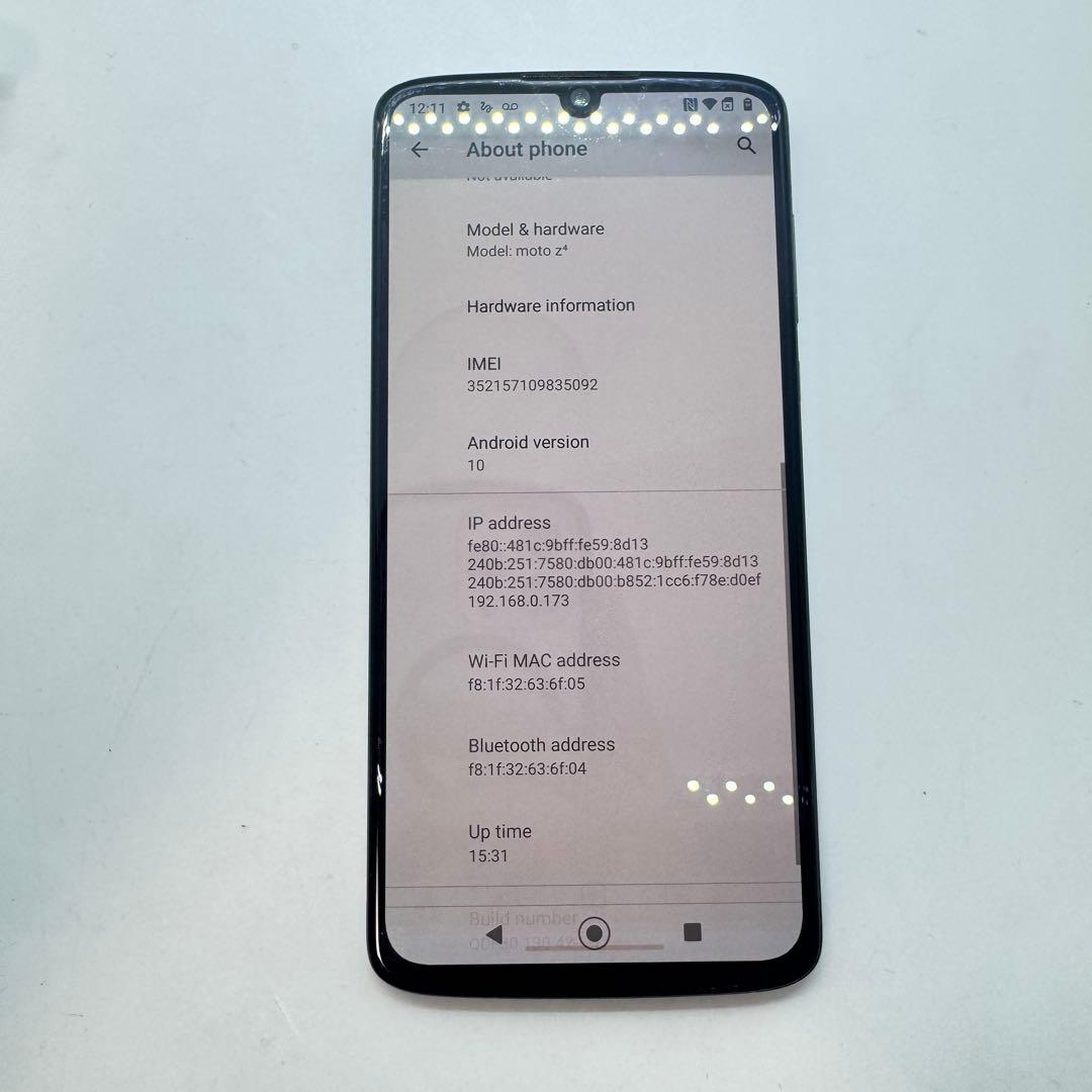 【訳あり特価！】 Motorola Moto Z4 本体 動作確認済み