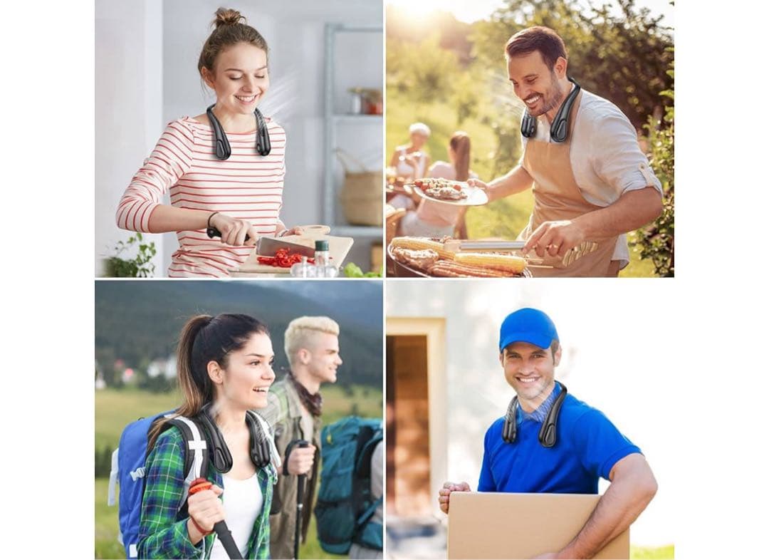 ブレードレスネックファン 黒　5個セット転売OK