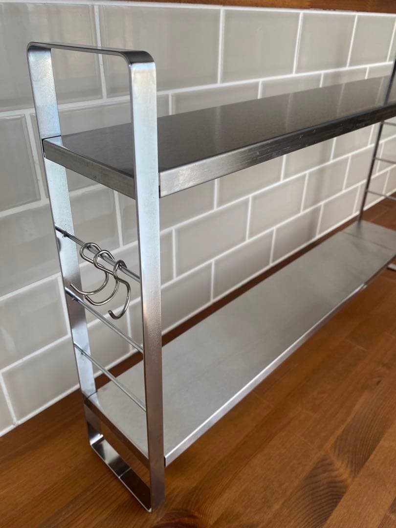 ステンレス製二段式調味料ラック　新潟県燕三条産