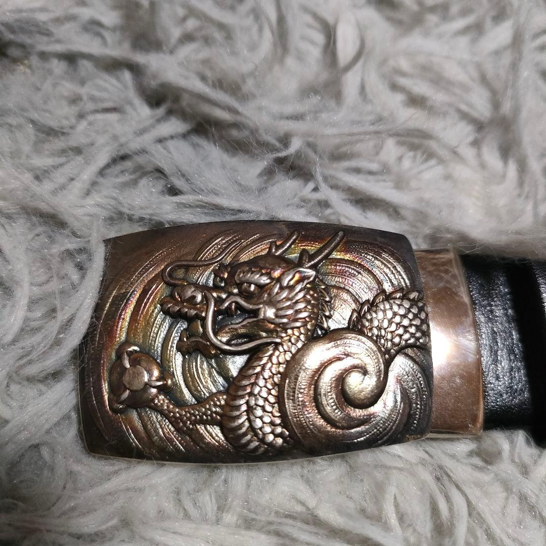 SILVER 925 龍 ドラゴン ベルト バックル 彫刻 シルバー 925　銀