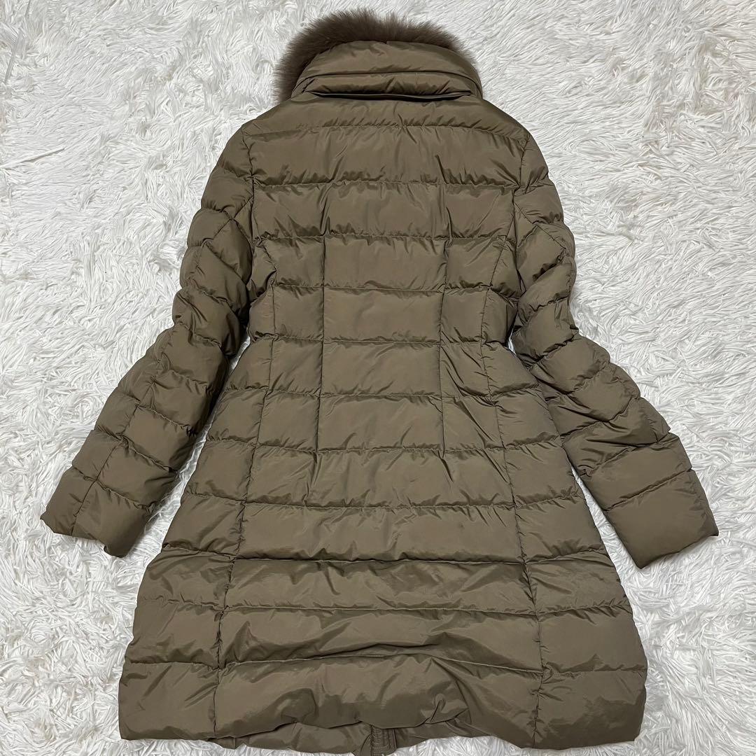 美品　アンタイトル　ダウンコート　2way　フォックスファー　カーキベージュ　M