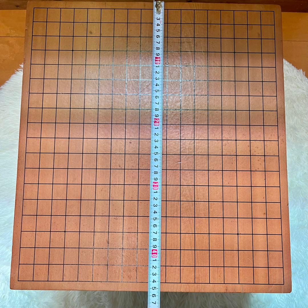 【onih0926】足付碁盤 厚さ約17.5cm 桐箱付き碁石 懐志作碁笥