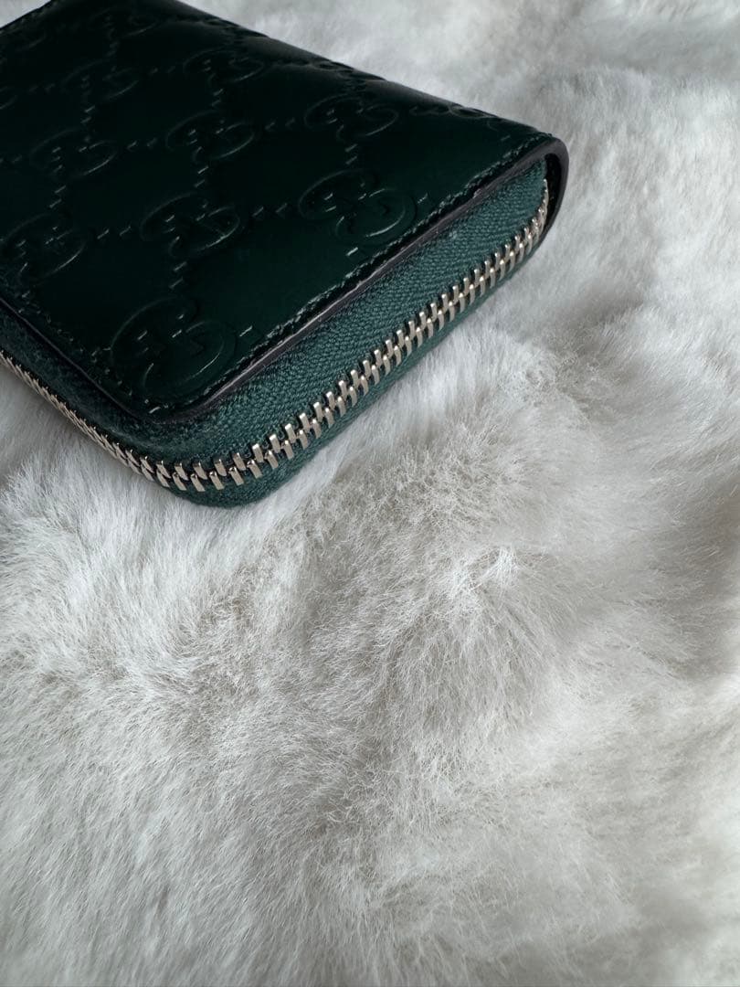 GUCCI グッチ　ケース　カードケース　グッチシマ　メンズ　モスグリーン