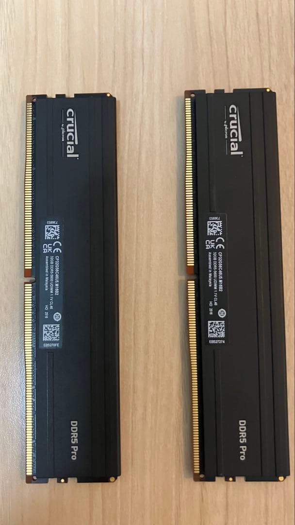 Crucial PRO 32GBX2枚 DDR5-5600