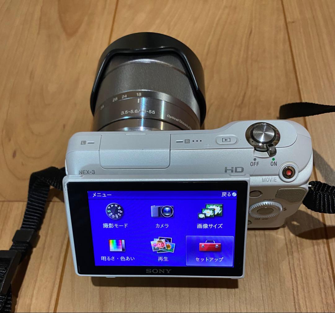 SONY NEX-3 ホワイト Eマウントレンズ付き