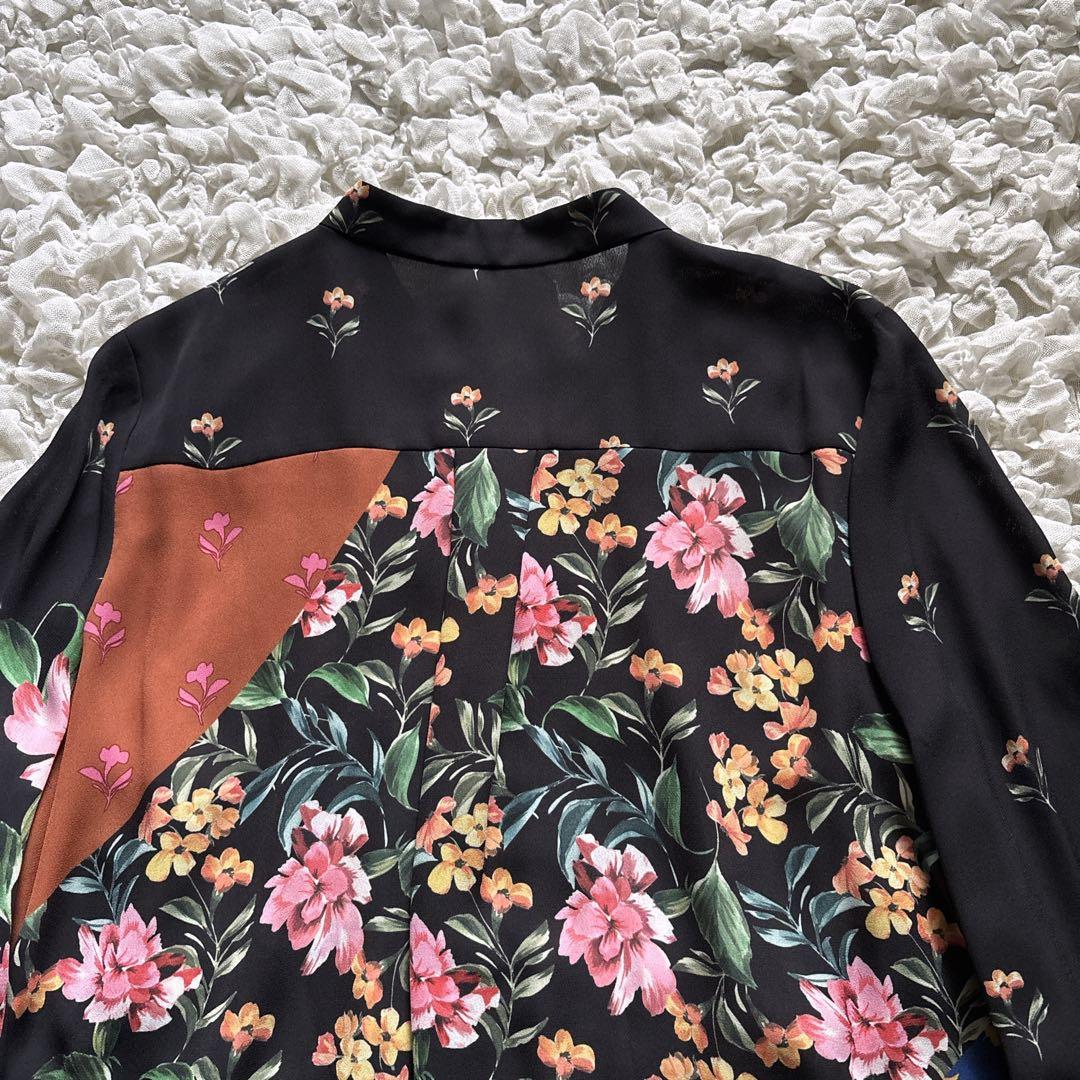 【新品】グレースコンチネンタル 花柄 プリーツ ブラウス M 上品 きれいめ