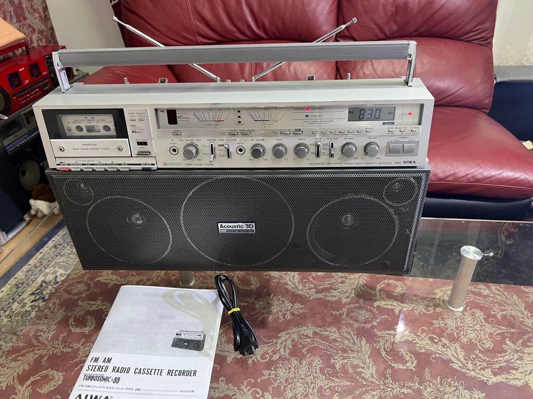 内臓BT取り付け可能昭和 レトロAIWAアイワCS-J88ラジカセ希少美品動作品