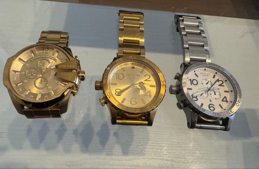 【3本セット】DIESEL / NIXON 腕時計 まとめ売り 稼働品あり