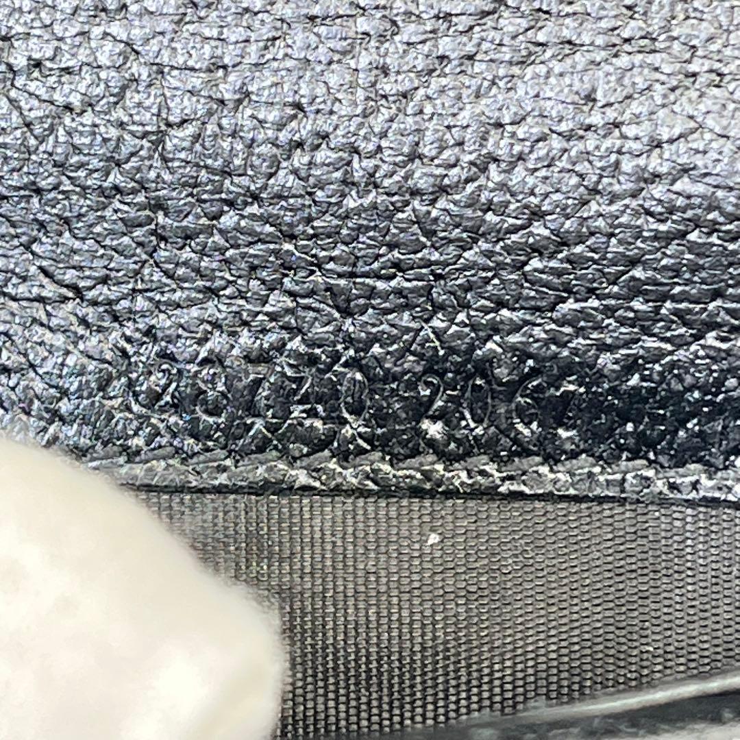 GUCCI 長財布 フラップ マーモント GG金具 ブラック レザー 男女可能