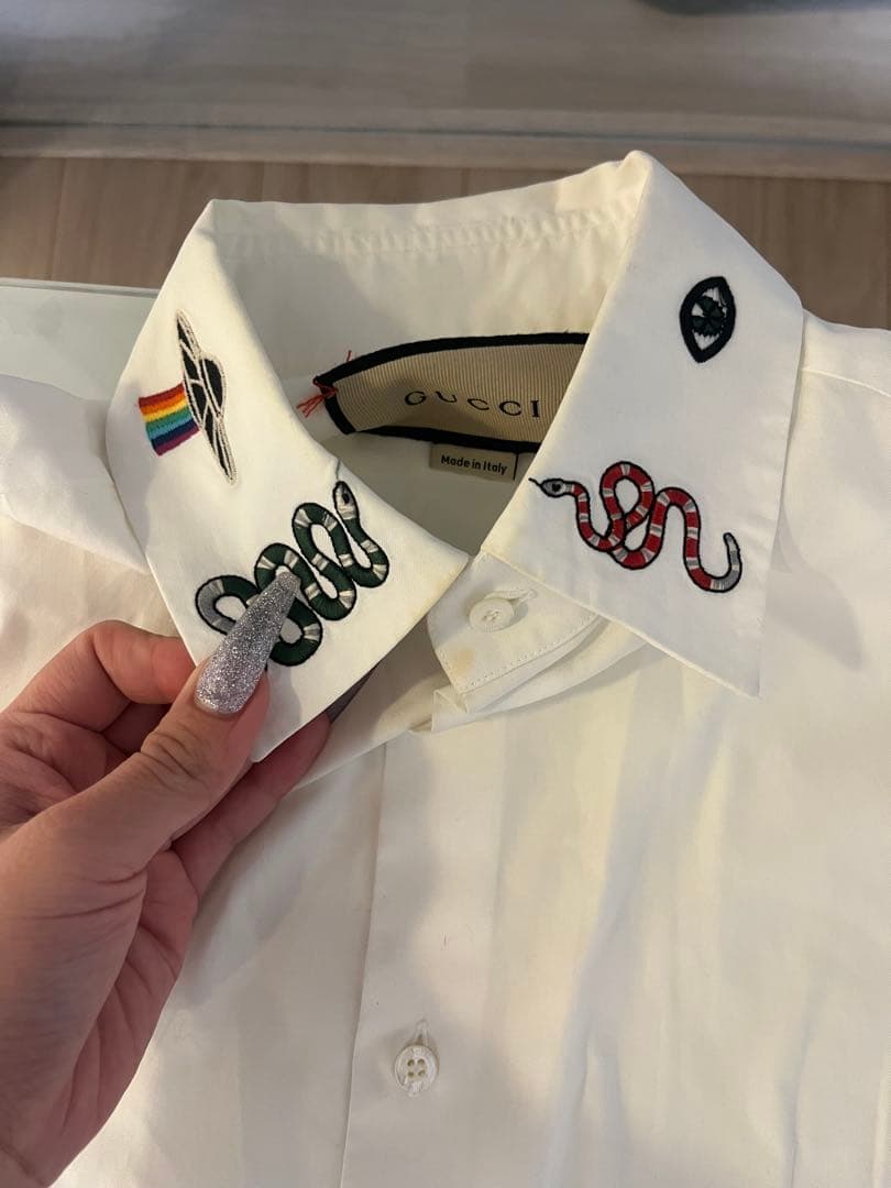 GUCCI グッチの白の長袖シャツ