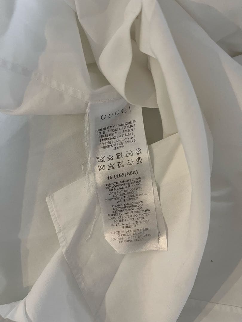 GUCCI グッチの白の長袖シャツ