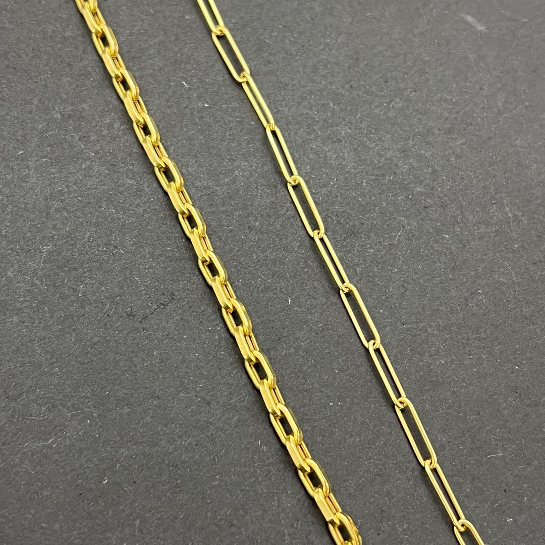 [鑑定済] MILAMORE クラシックデュオチェーンK18 ネックレス ダイヤ