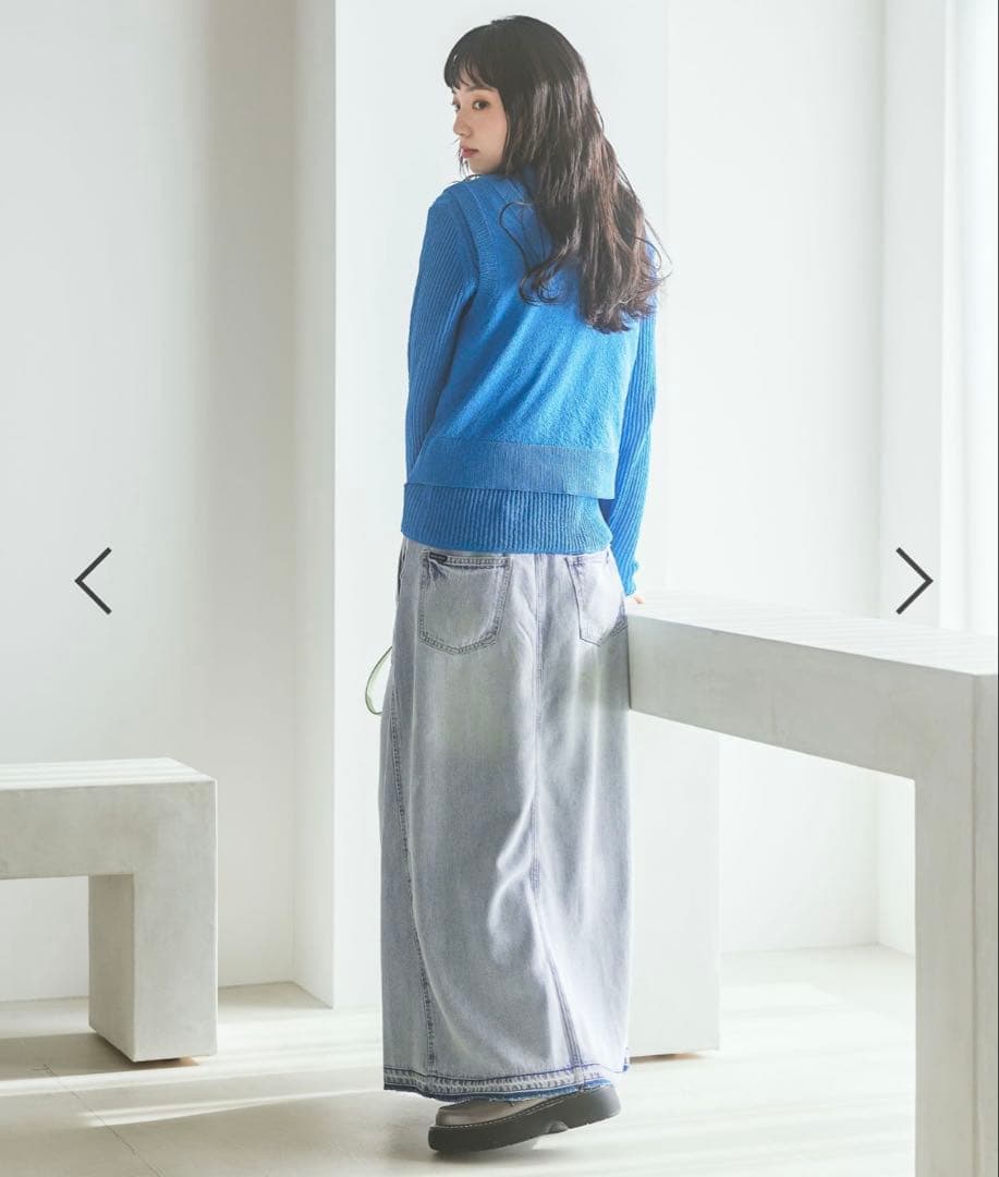 ニコアンド ［NKJ 2026SS］ スリットロングデニムスカート