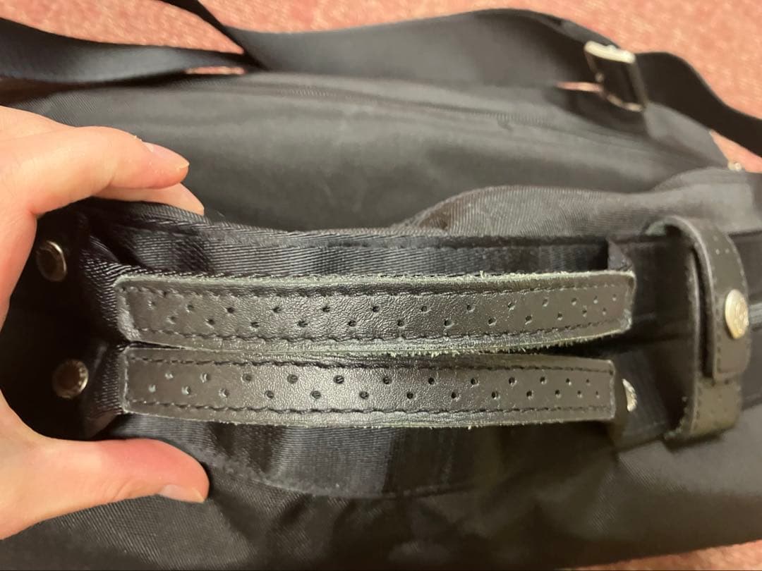 LONGCHAMP ブラック ボストンバッグ