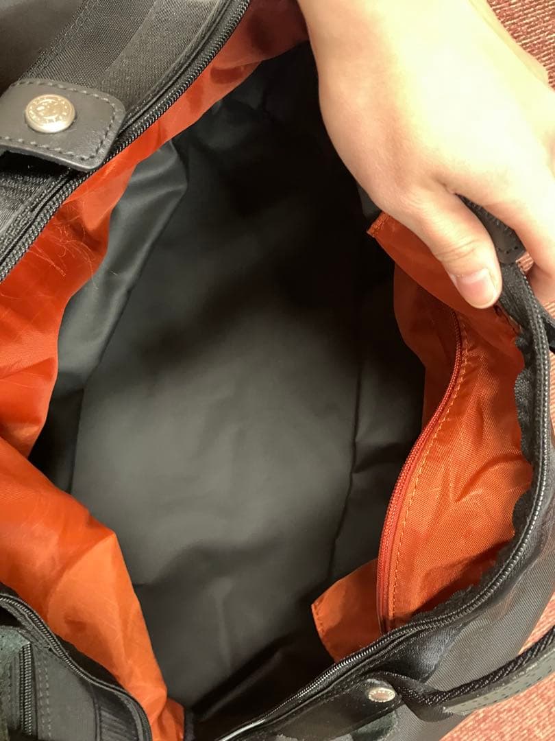 LONGCHAMP ブラック ボストンバッグ