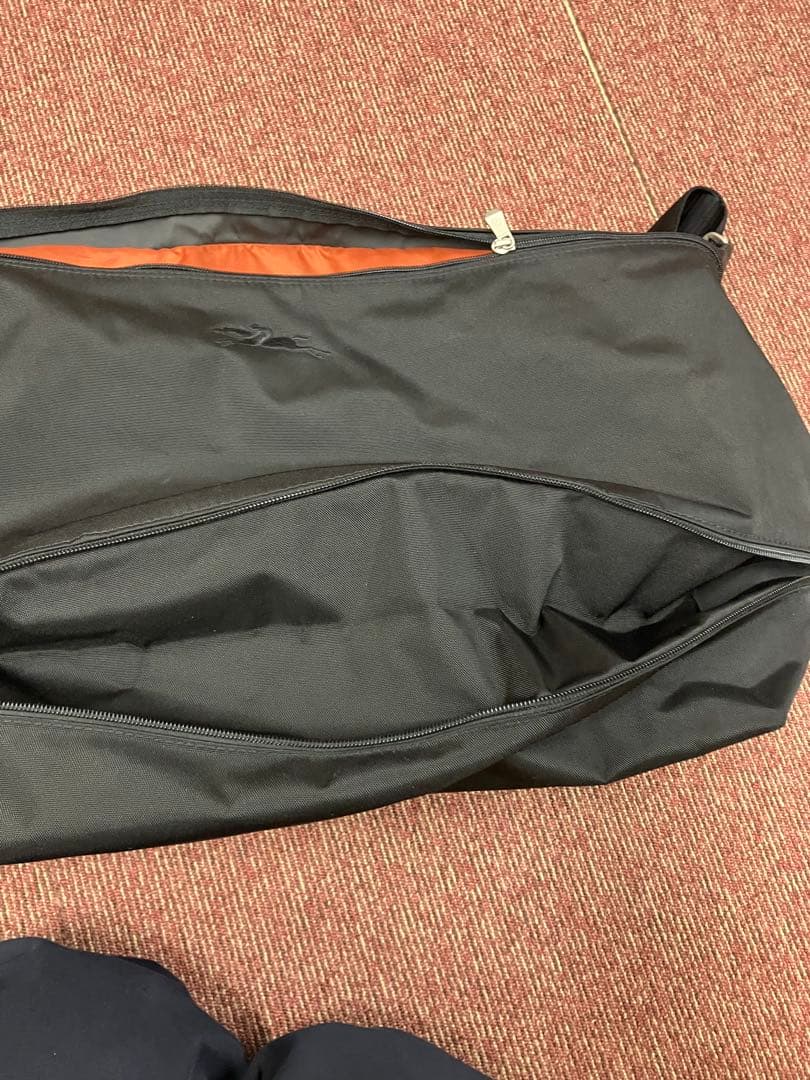 LONGCHAMP ブラック ボストンバッグ