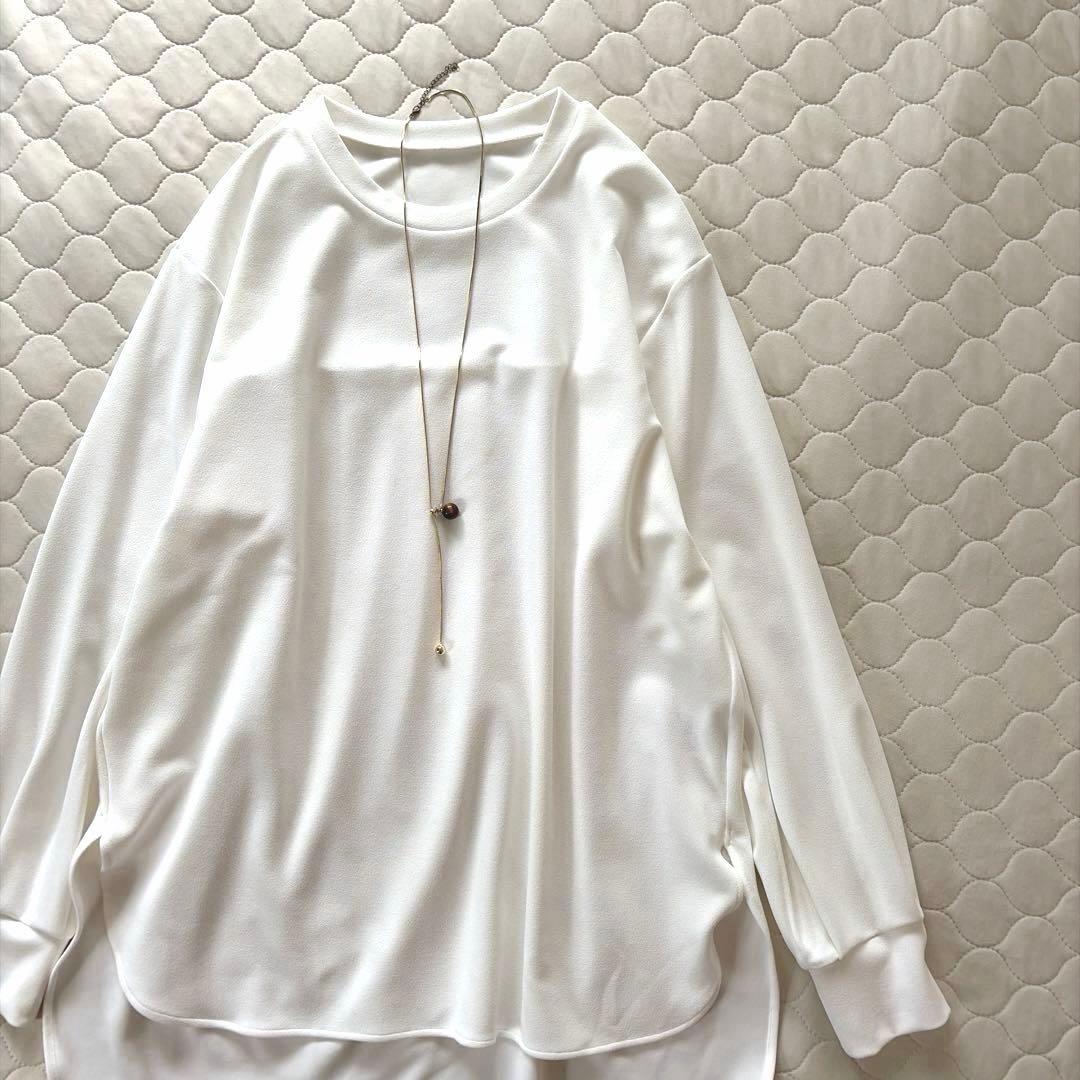 【極美品】BEARDSLEY Tブラウス FREEサイズ　ホワイト