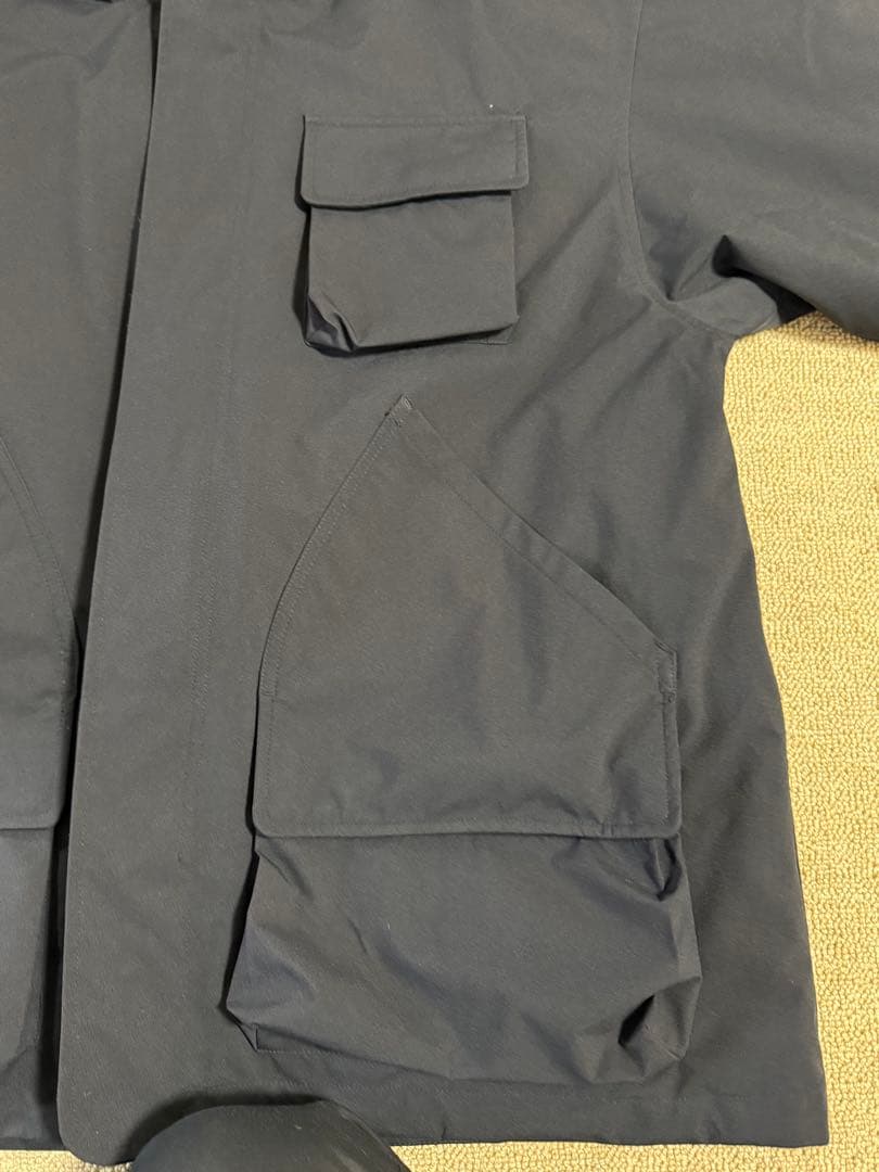 GU×エンジニアードガーメンツ　パデッドシェルパーカー L ネイビー