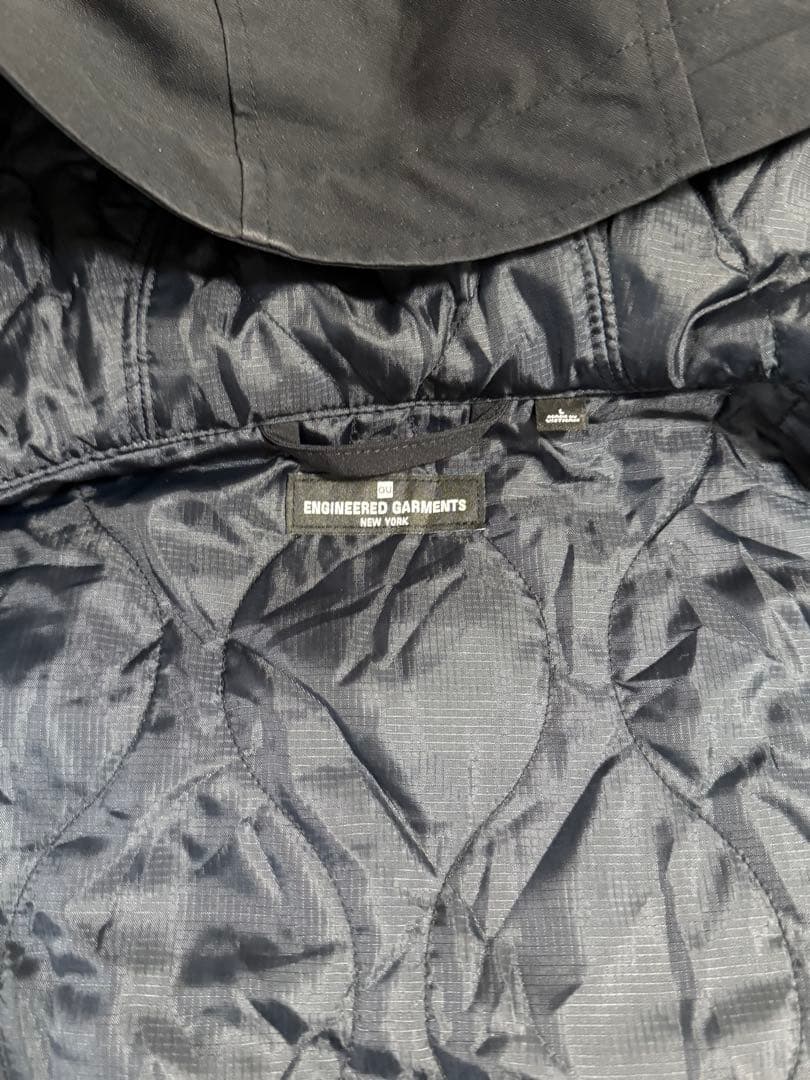 GU×エンジニアードガーメンツ　パデッドシェルパーカー L ネイビー