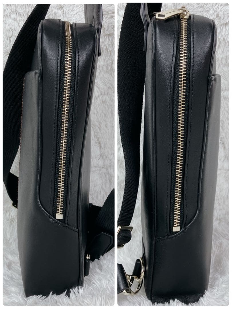 ✨美品✨ポールスミス ボディバッグ エンブロイストライプ柄 レザー ショルダー