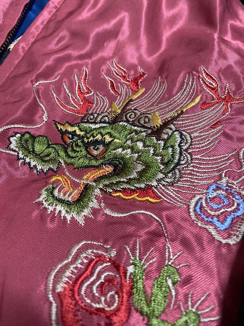 TAILOR 東洋 日本限定 虎 富士 スカジャン ２面用 サテン 芸者