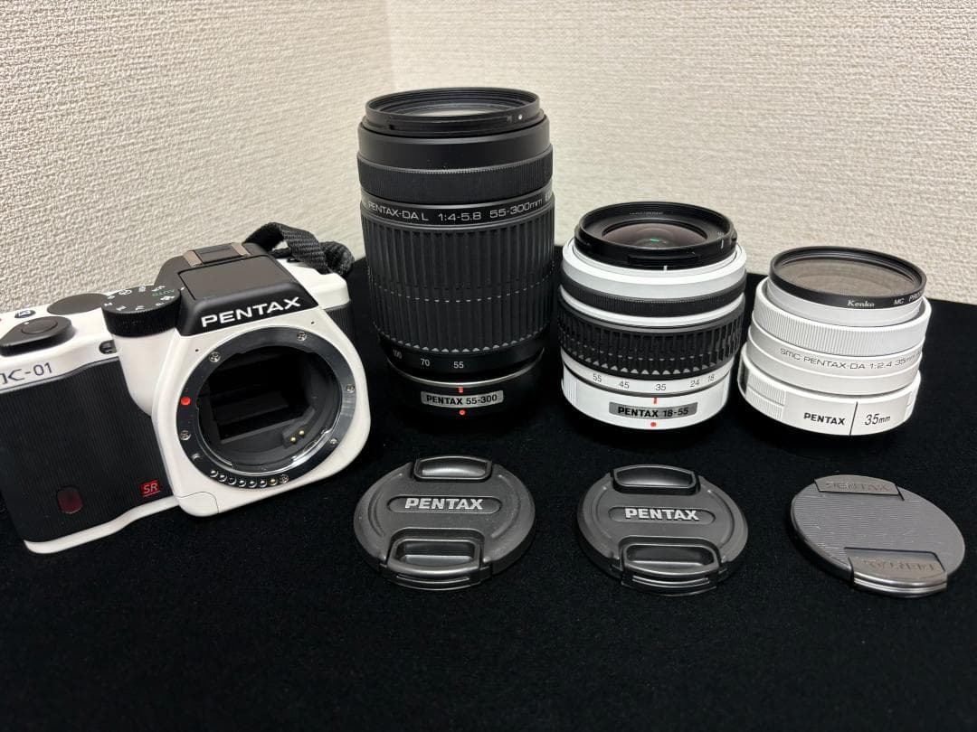PENTAX K-01 デジタル一眼カメラ レンズ３本セット ホワイト
