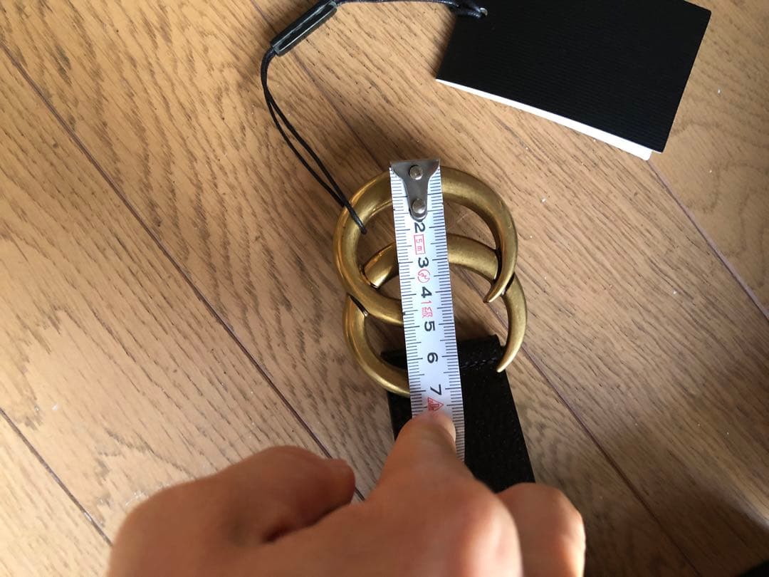 GUCCI 茶色レザーベルト 幅約4cm 11様こ専用です。