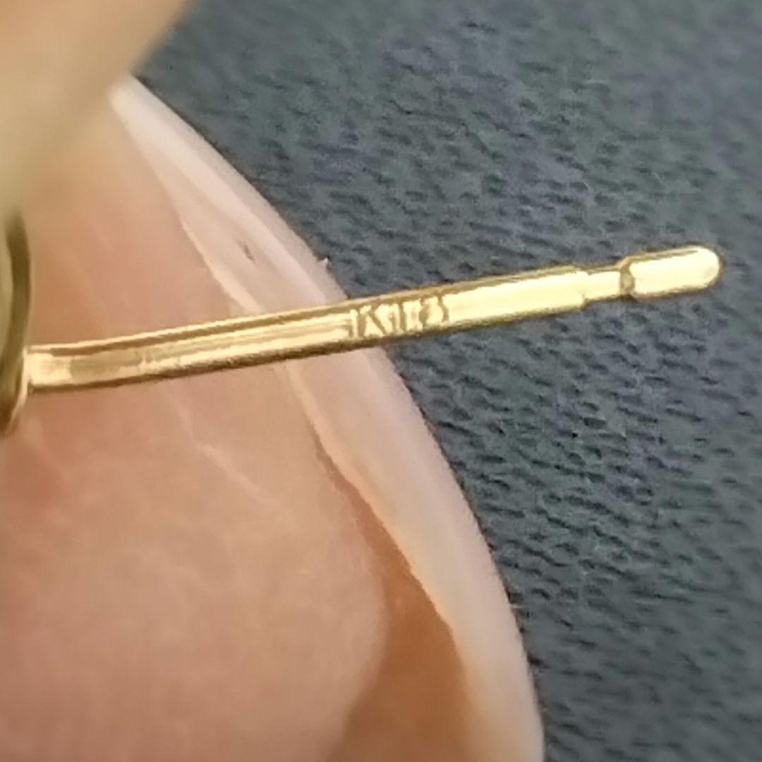 K18◯マベパール◯ピアス✨シンプル綺麗✨K18製シリコン留め具新品