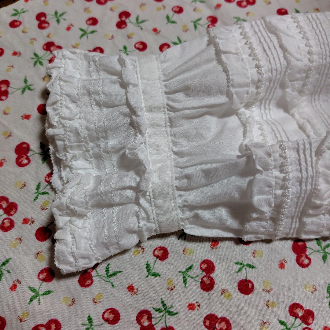 PINKHOUSE　ピンクハウス　フリル付きホワイトコットンシャツ