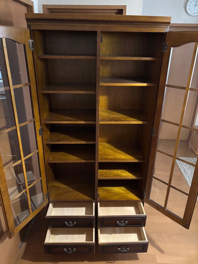 カリモク　コロニアル　ブックシェルフ　引き取り限定