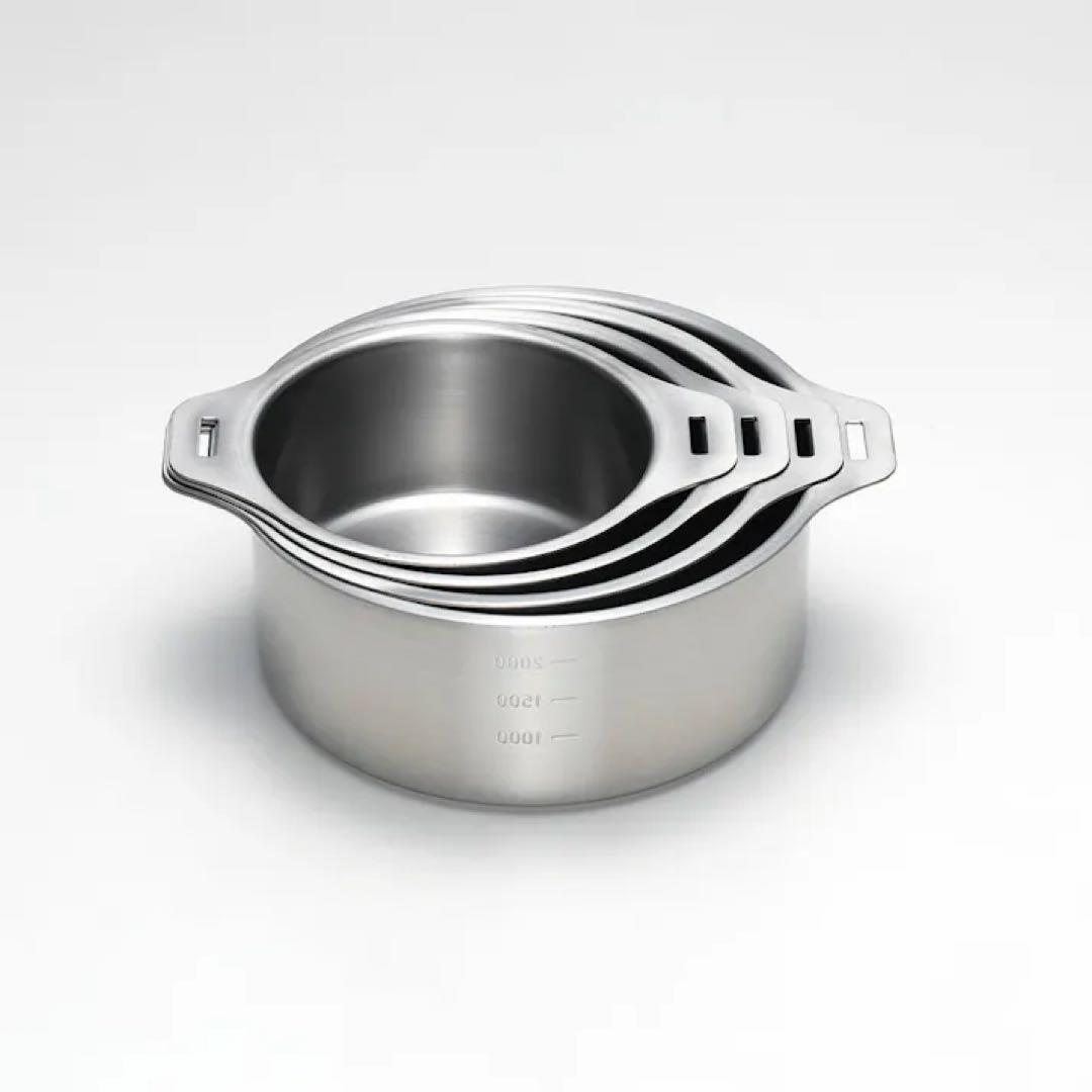 【日本製】燕三 IH対応ハンドル着脱式鍋 4点セット （蒸し台付)